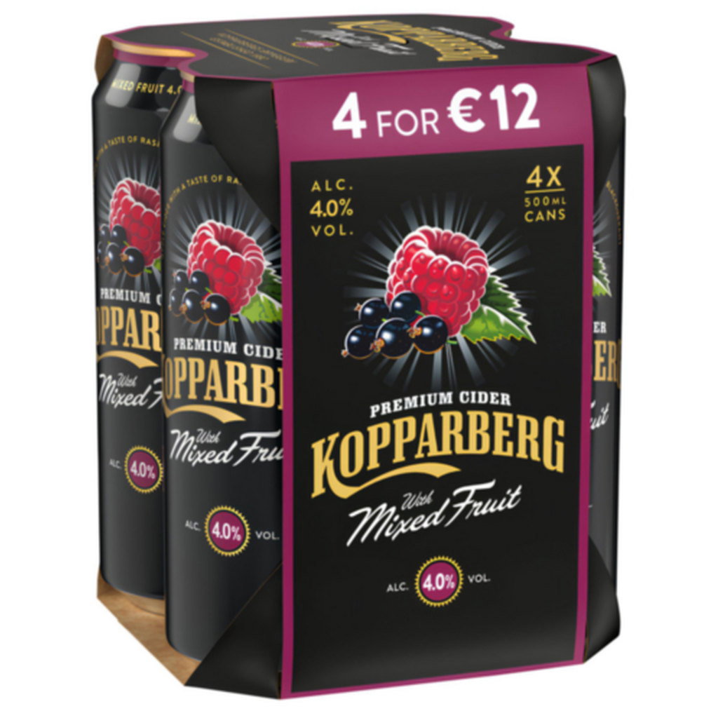 Kopparberg Cider Mixed Fruit 500ml Cans, 4pk