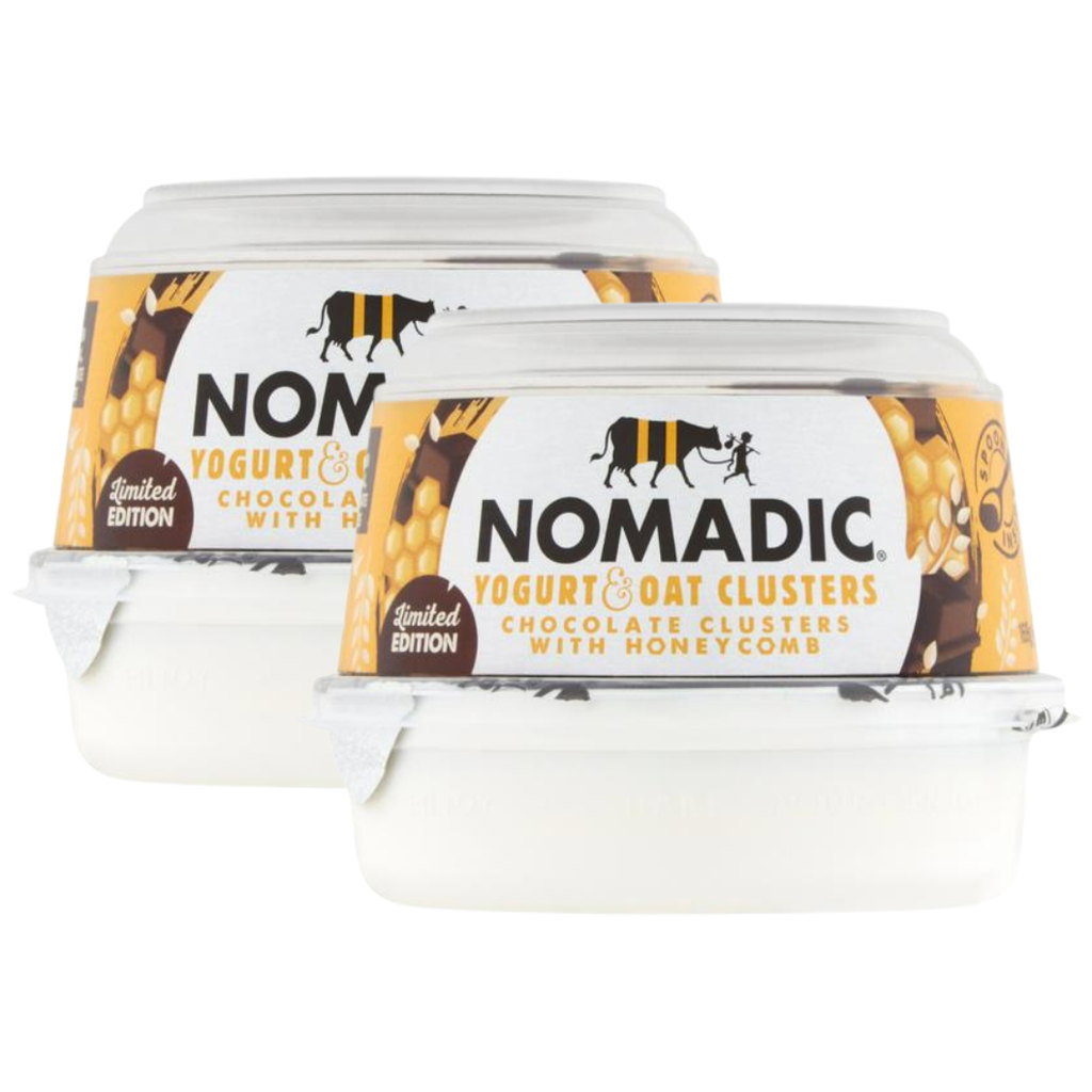 Nomadic Live Natural Yogurt with Oat Clusters & Honeycomb, 2 x 169g