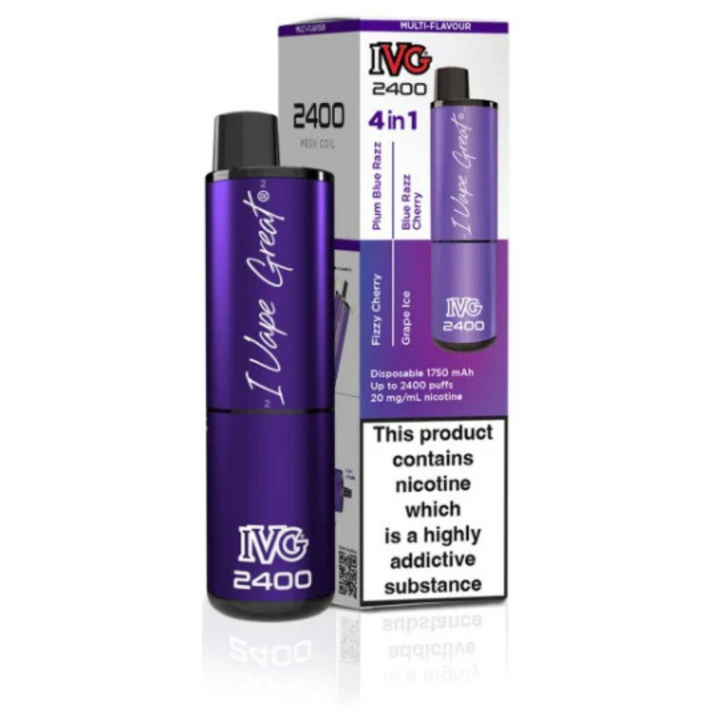 IVG 2400 4 In 1 Multi Flavour Purple Edition Vape 20mg