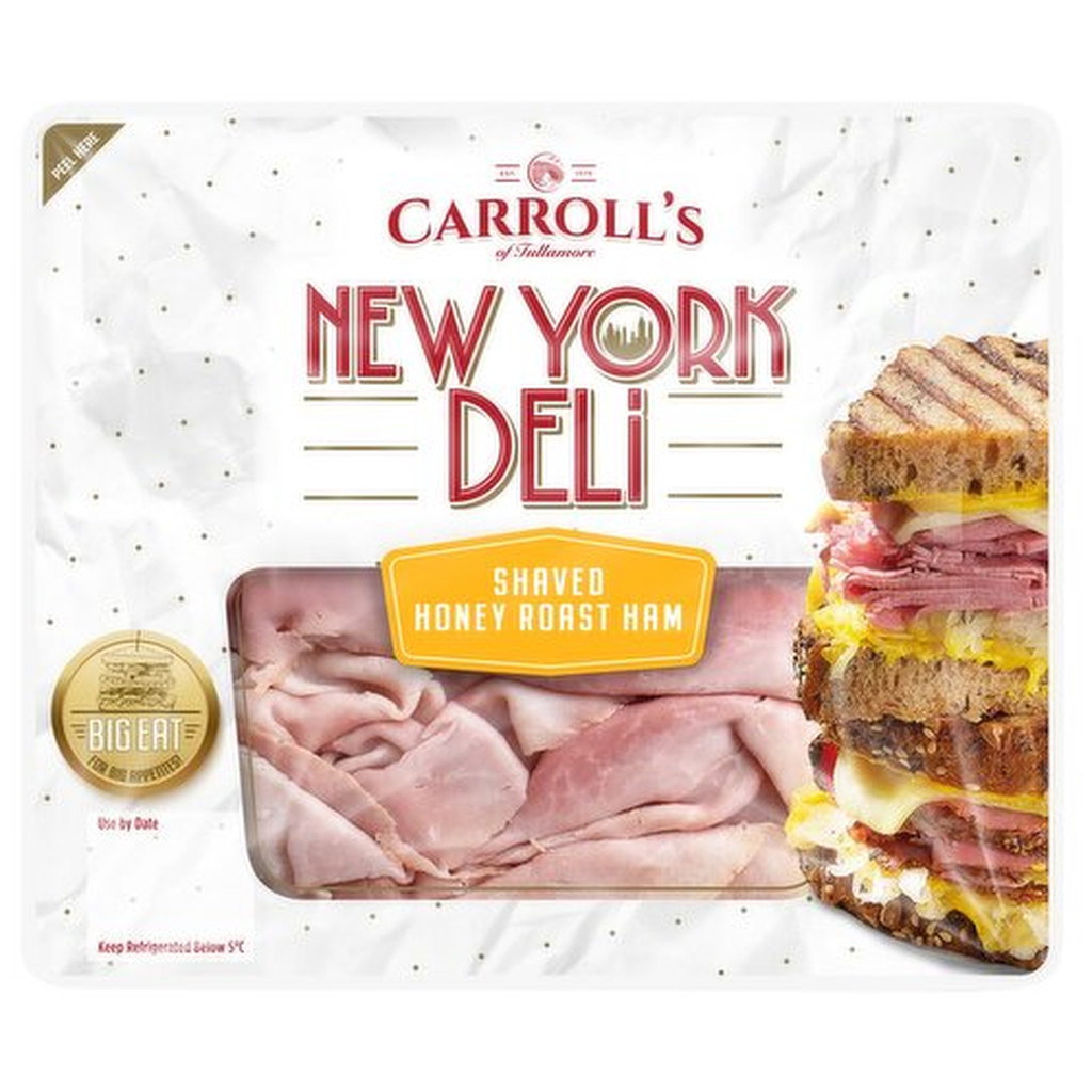 Carrolls New York Deli Shaved Honey Roast Ham, 90g