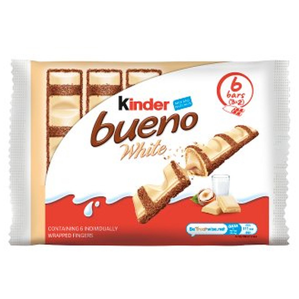 Kinder Bueno White Twin Bar, 3 Pack, 117g