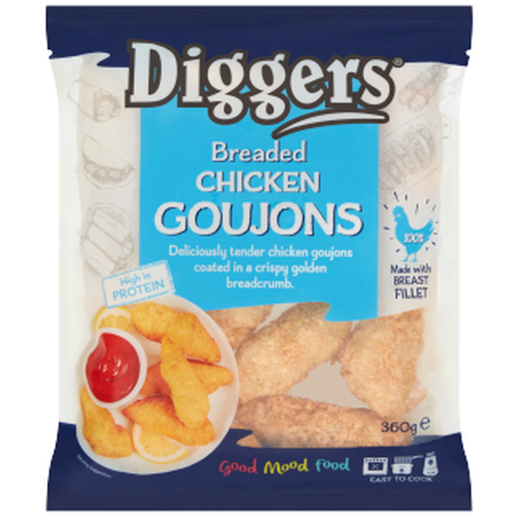 Diggers Breaded Chicken Goujons, 360g