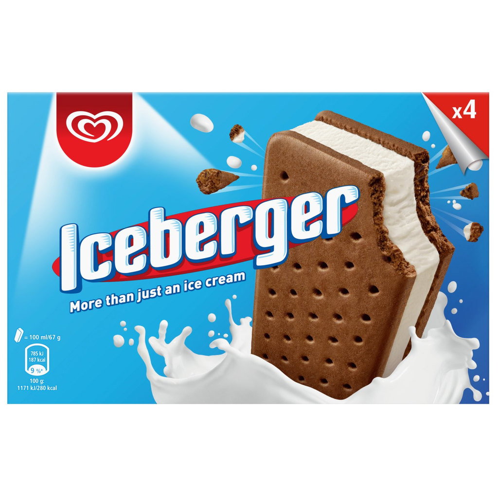 HB Iceberger Ice Cream, 4x100ml