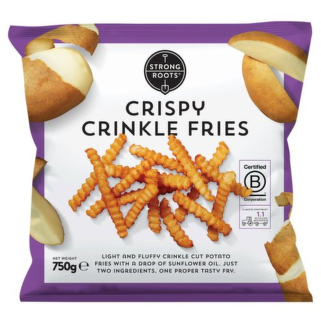 Strong Roots Crinkle Cut Fries, 750g