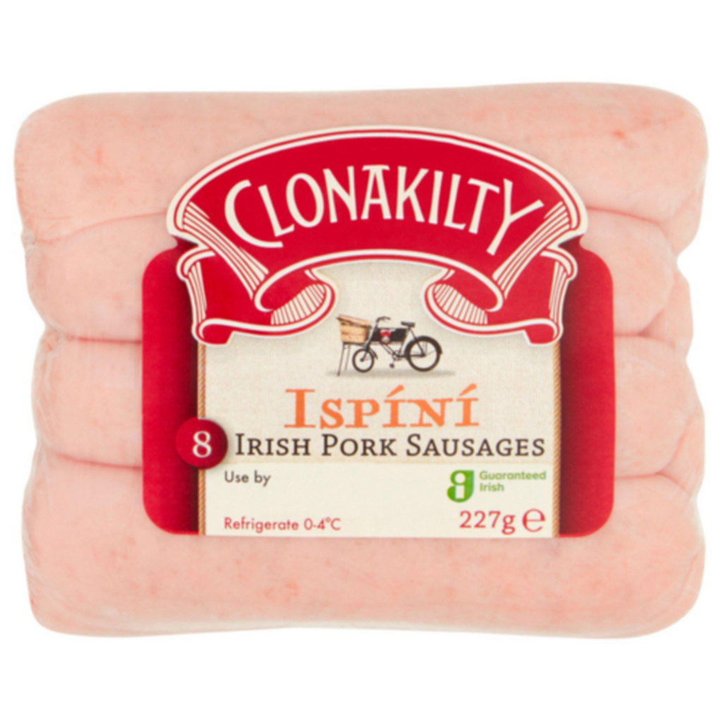 Clonakilty Irish Pork Sausages 8pk, 227g