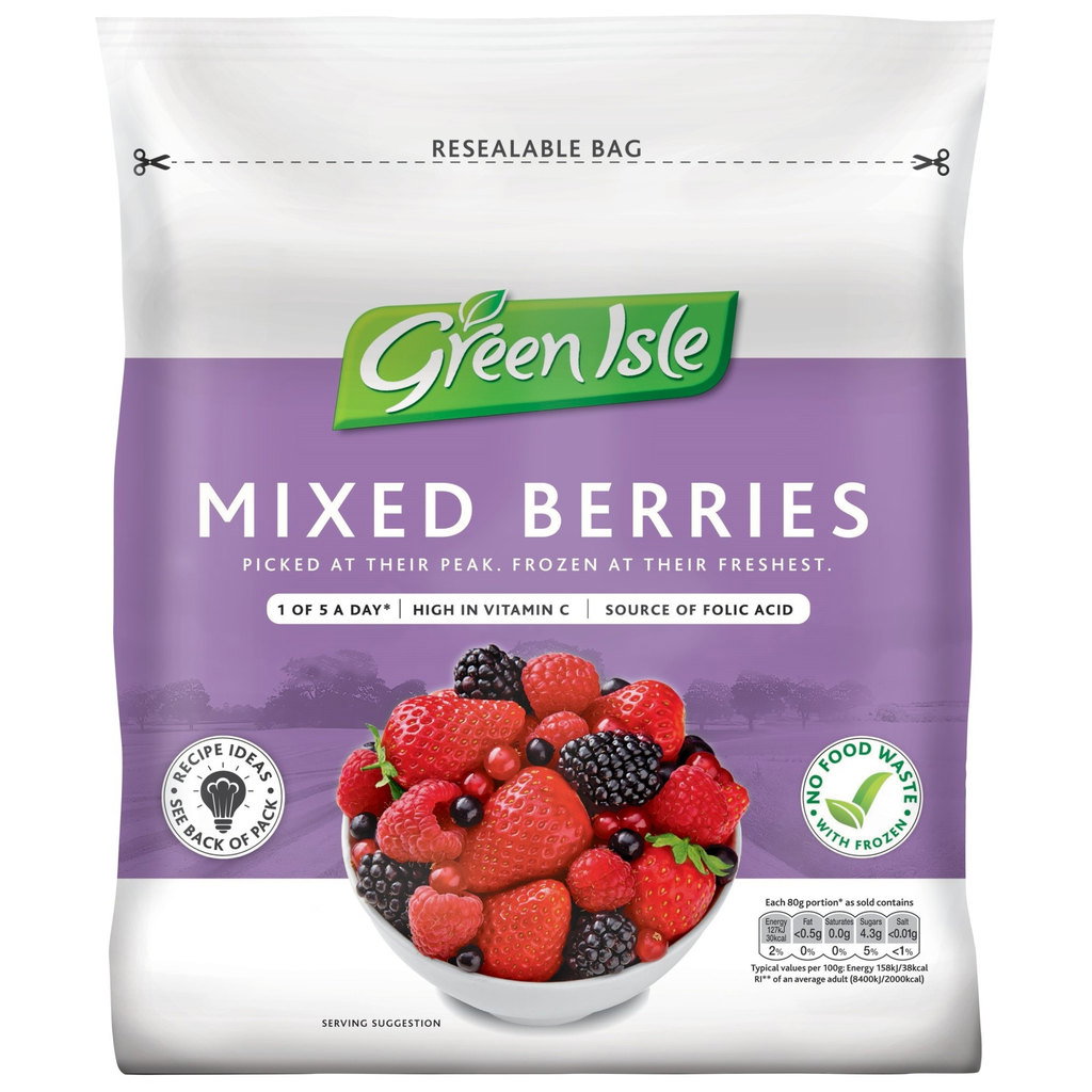 Green Isle Mixed Berries, 375g