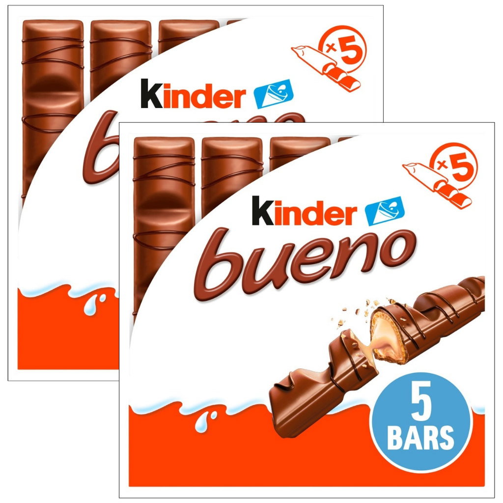 Kinder Bueno Milk Chocolate Twin Bars, 2 x 3 Pack, 129g