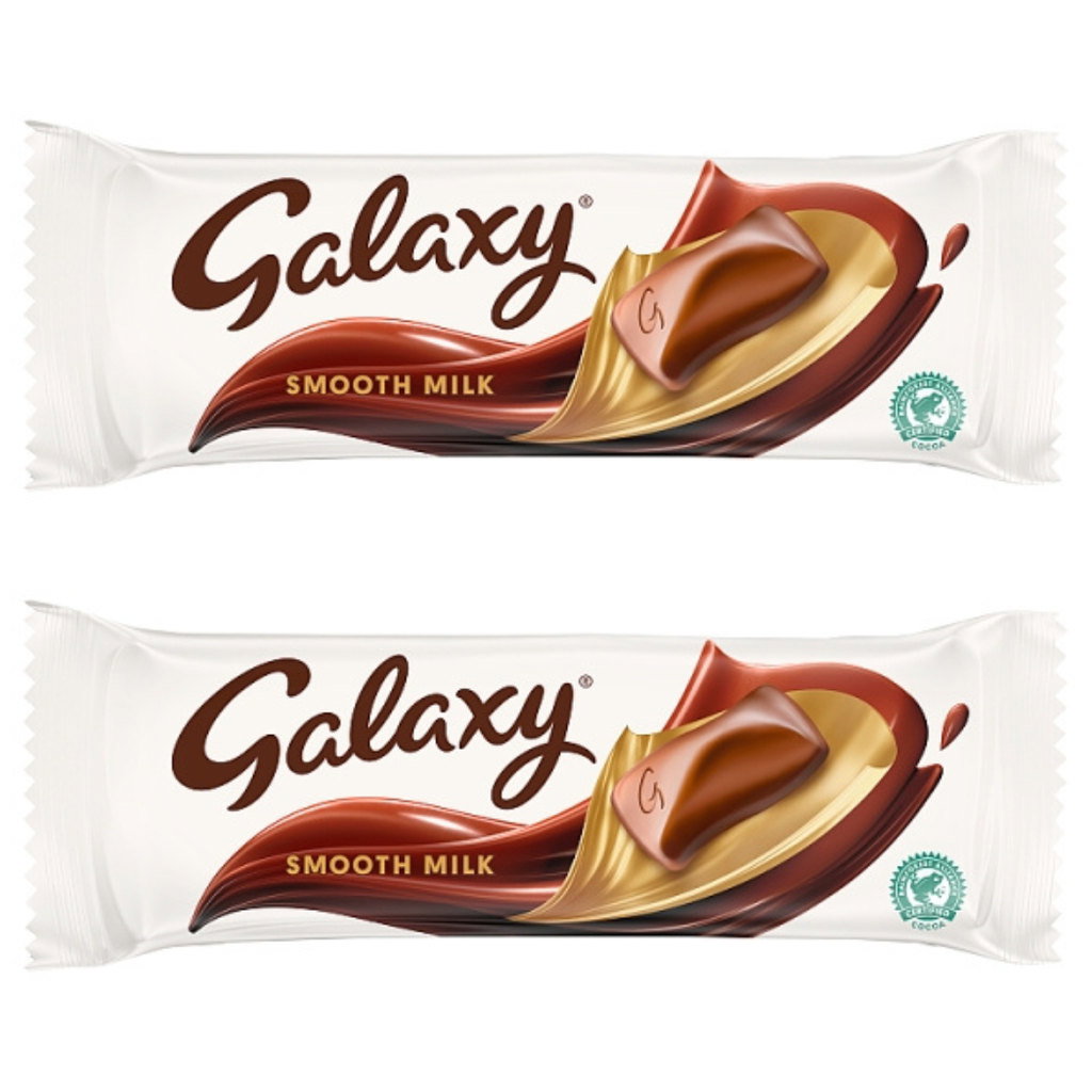 Galaxy Smooth Milk Chocolate Bar, 2 x 42g