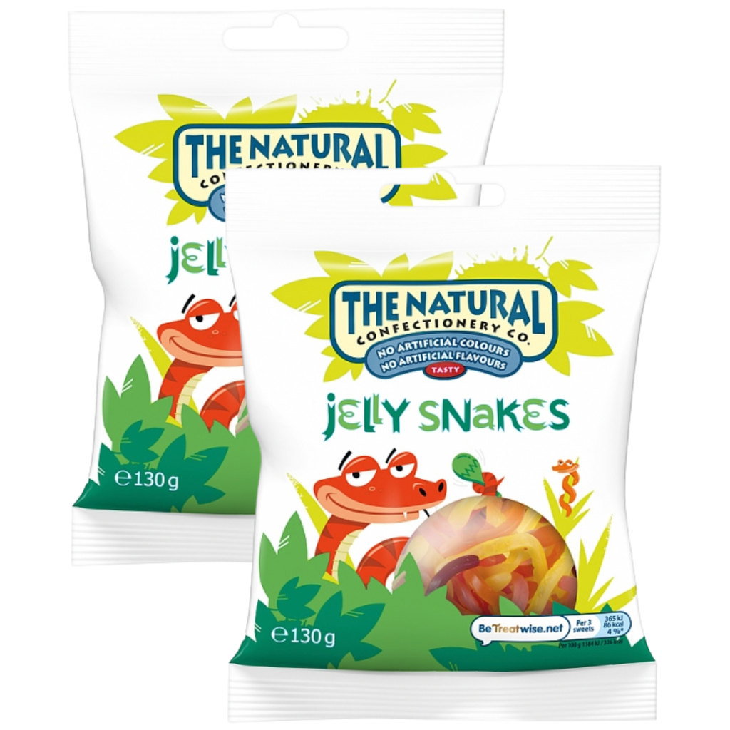 Natural Confectionery Co Jelly Snakes Sweets, 2 x 110g
