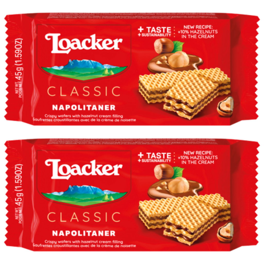 Loacker Napolitaner Chocolate Wafer, 2 x 45g