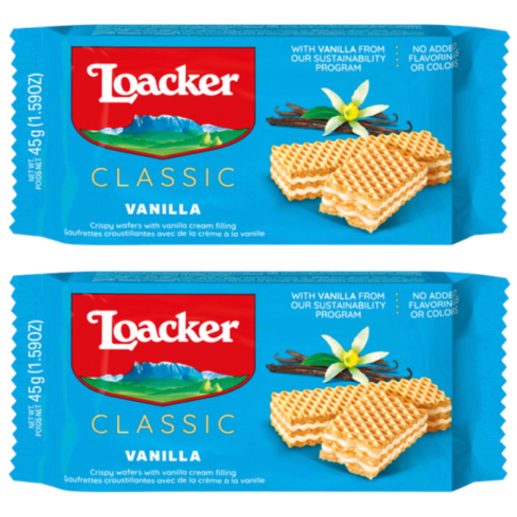 Loacker Vanilla Wafer, 2 x 45g