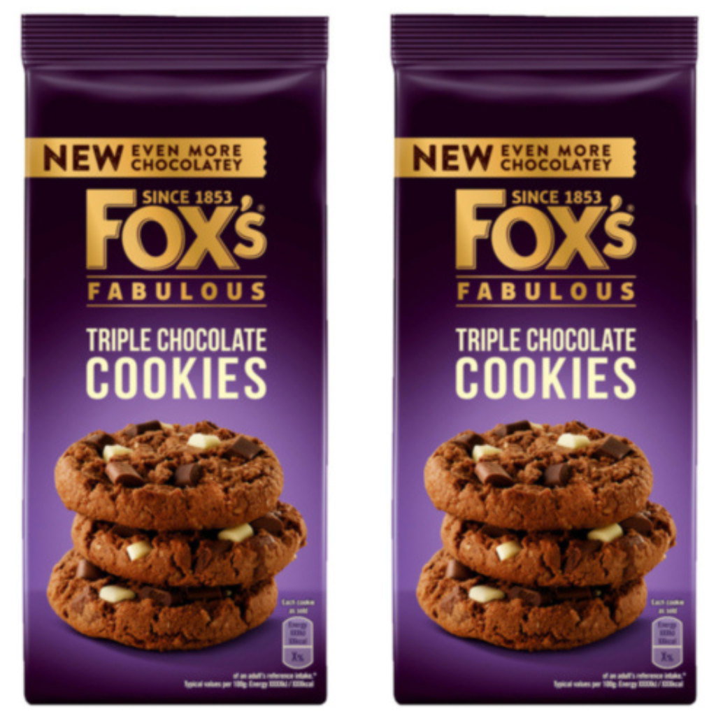 Fox's Fabulous Triple Chocolate Cookies, 2 x 180g