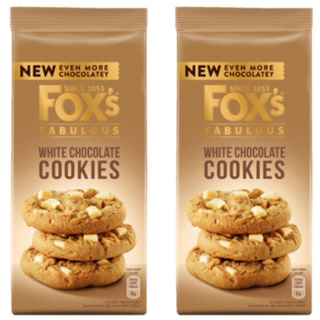 Fox's Fabulous White Chocolate Cookies, 2 x 180g