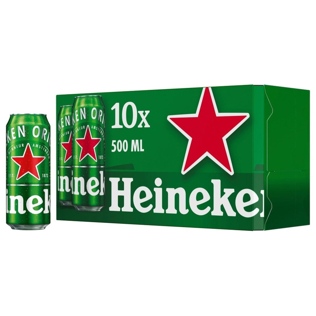 Heineken Lager Beer, 10 x 500ml