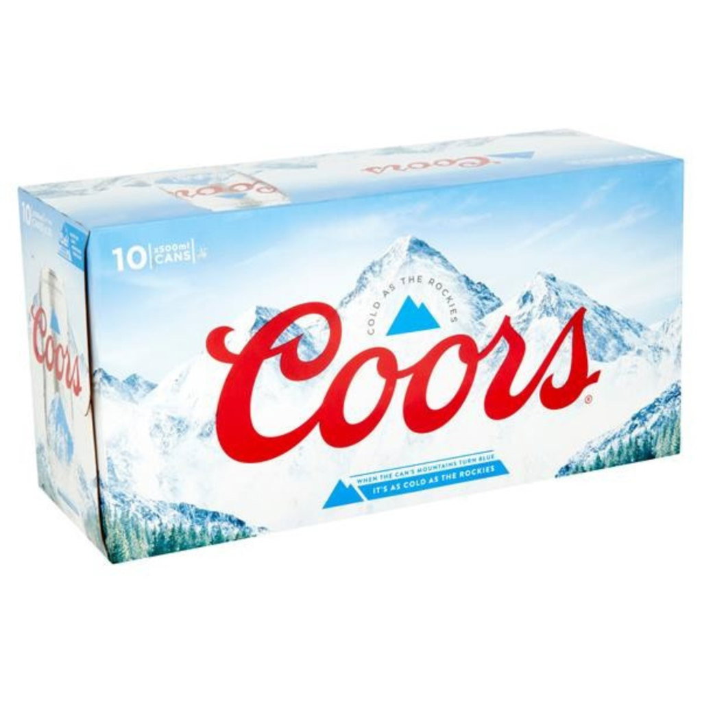 Coors Light Lager Can Beer, 10 x 500ml