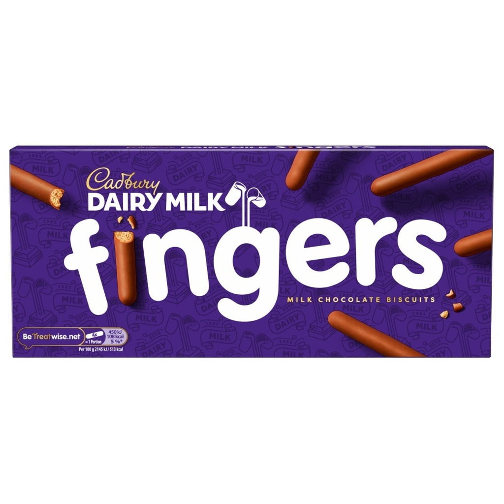 Cadbury Fingers Milk Chocolate Biscuits, 114g
