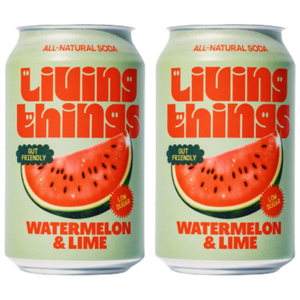 Living Things - Watermelon & Lime Soda, 2 x 330ml