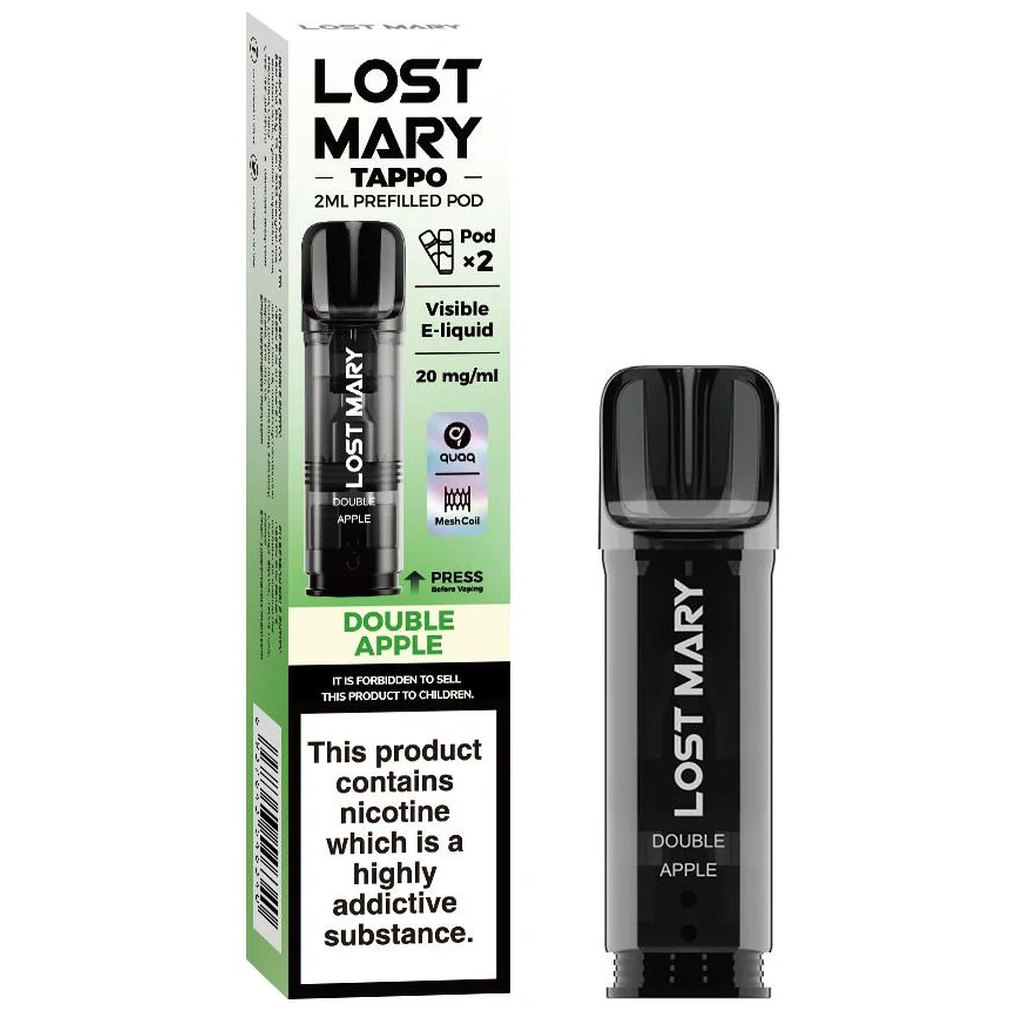 Lost Mary Tappo Vape Pod - Double Apple 2ml, 2 pack