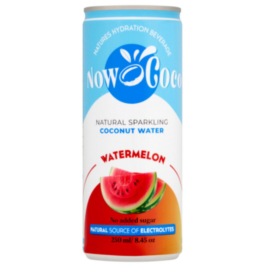 Now Coco Watermelon Sparkling Coconut Water, 250ml