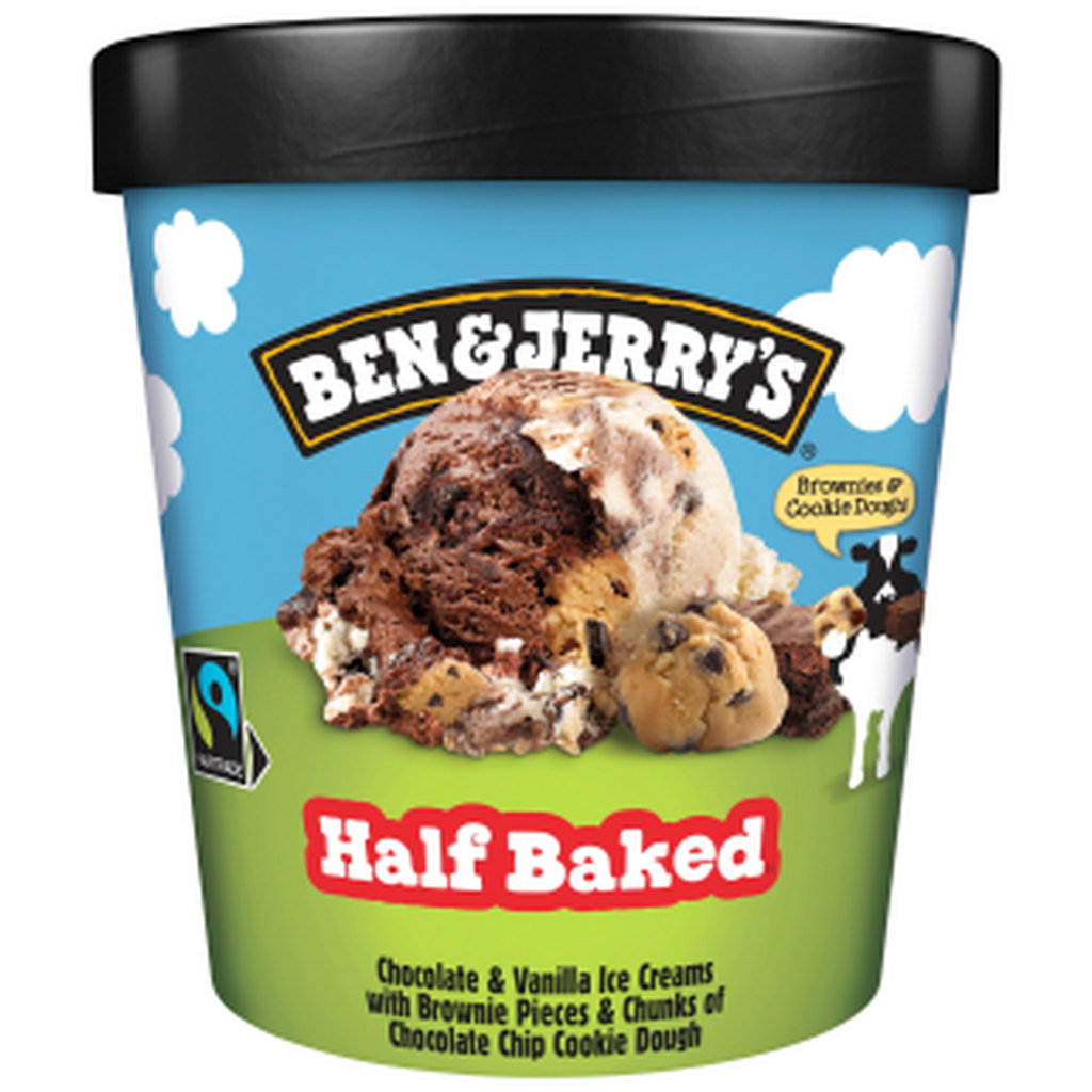 Ben & Jerry's Half Baked Ice Cream, 465ml