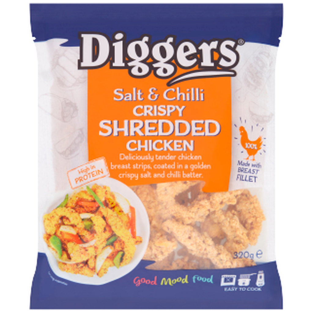 Diggers Salt & Chilli Crispy Shredded Chicken, 320g