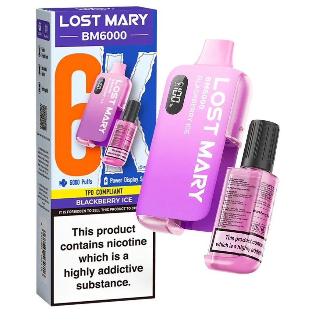 Lost Mary BM6000 Blackberry Ice Vape 20mg