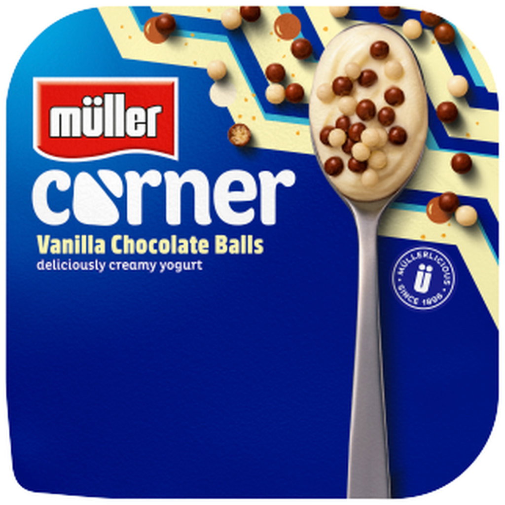 Muller Corner Vanilla Chocolate Balls Yogurt, 124g