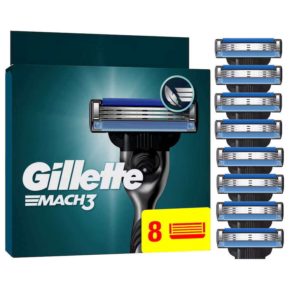 Gillette Mach3 Men’s Razor Blade Refills, 8 Count