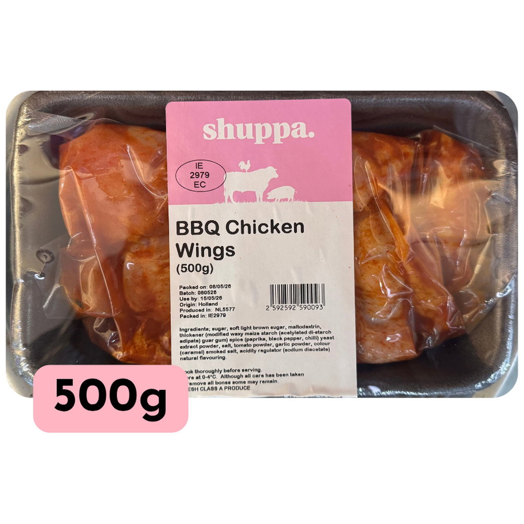 Shuppa BBQ Chicken Wings, 500g