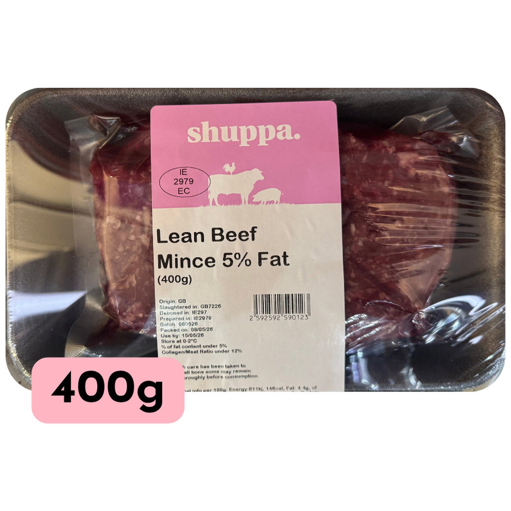 Shuppa Lean Beef Mince 5% Fat, 400g