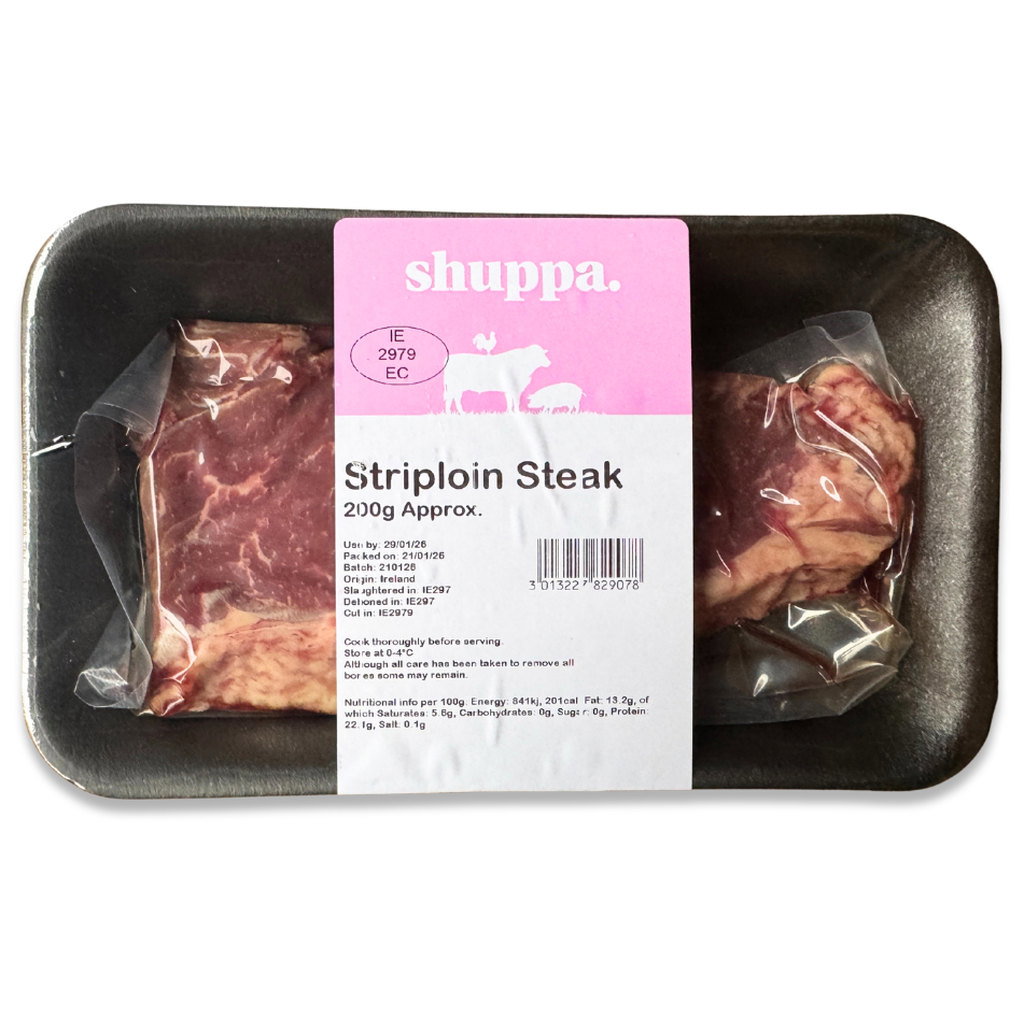 Shuppa Irish Striploin Steak, 200g