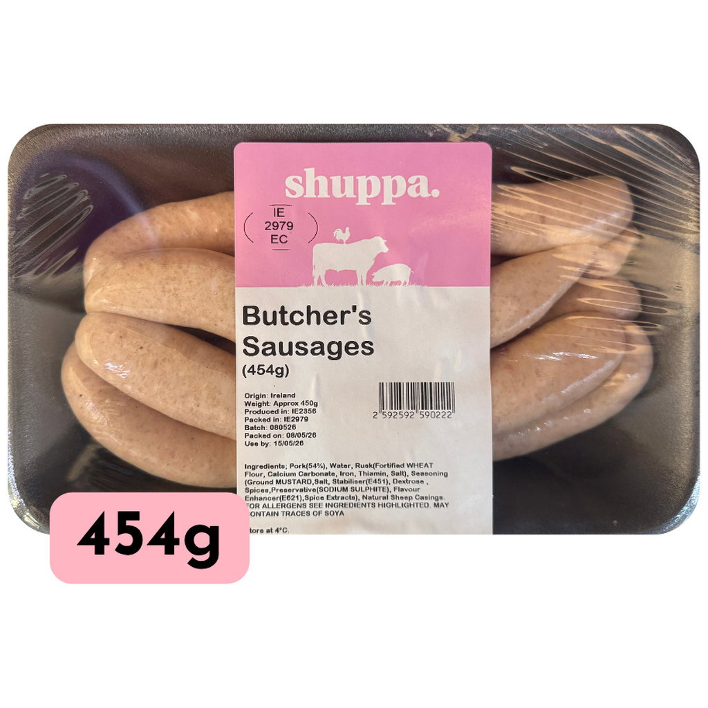 Shuppa Butcher's Sausages, 454g
