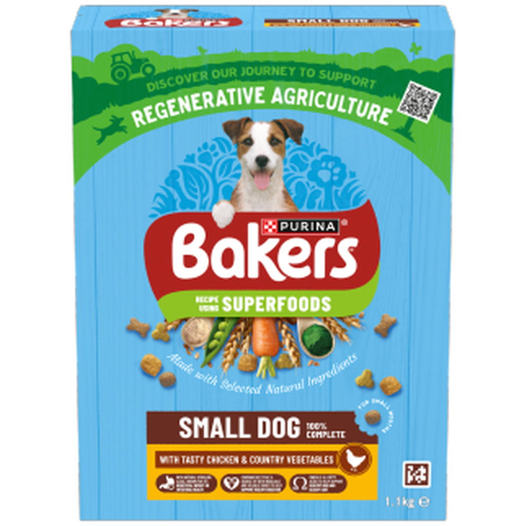 BAKERS Superfoods Small Dog Chicken Dry Dog Food, 1.1kg