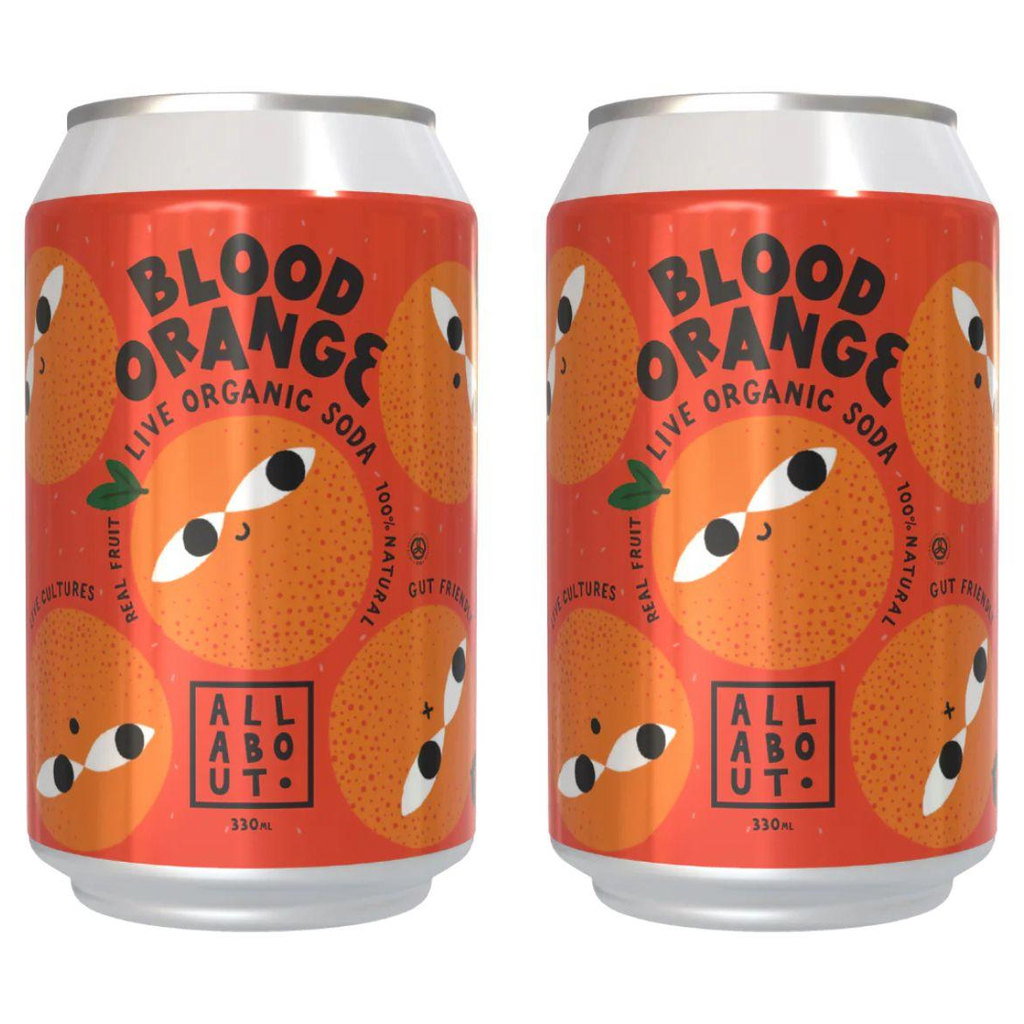 All About Blood Orange Live Soda, 2 x 330ml
