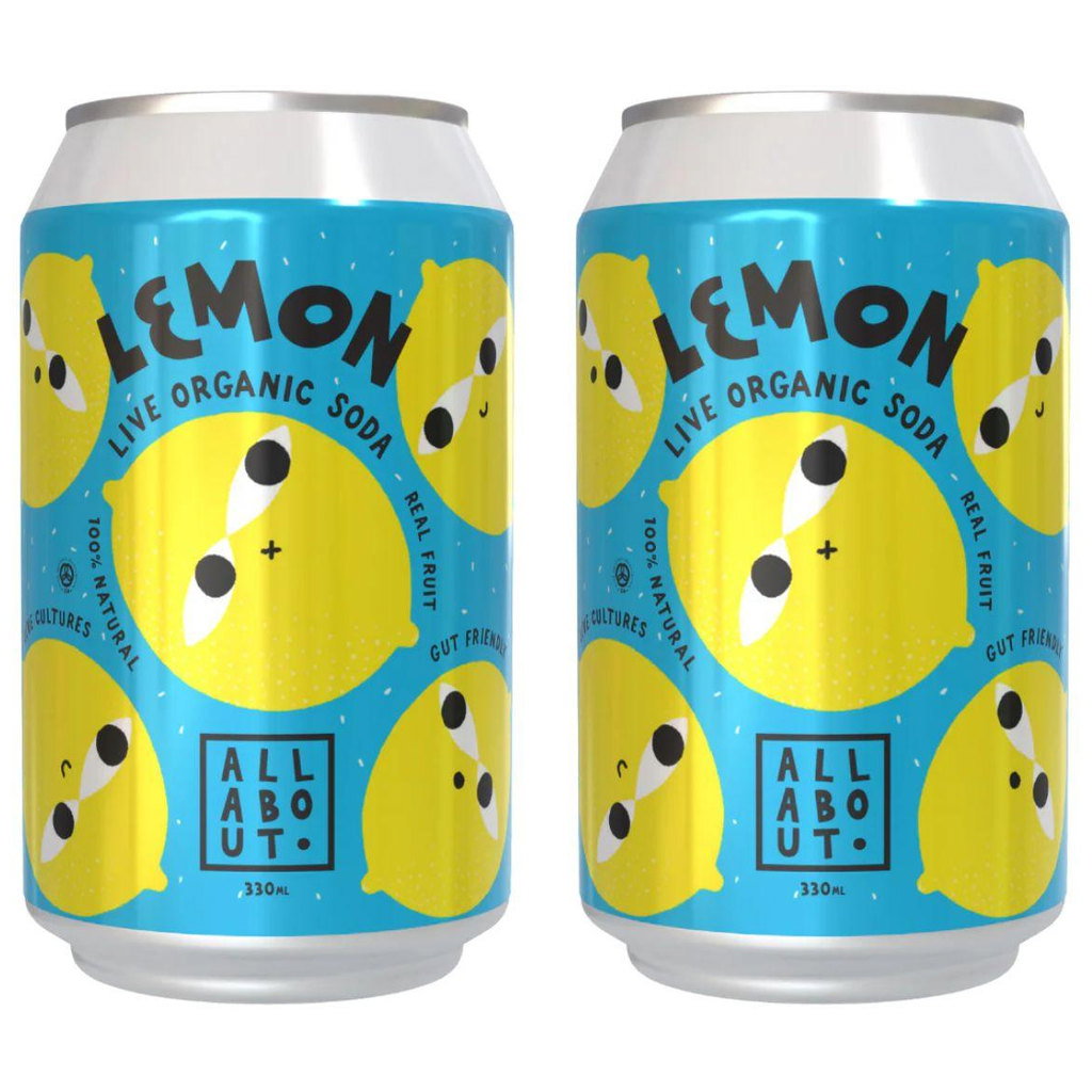 All About Lemon Live Soda, 2 x 330ml