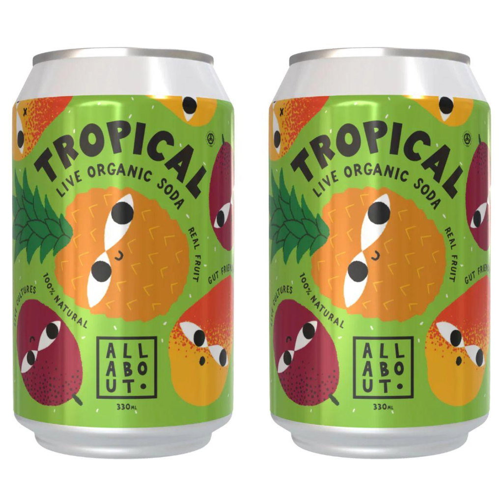 All About Tropical Live Soda, 2 x 330ml