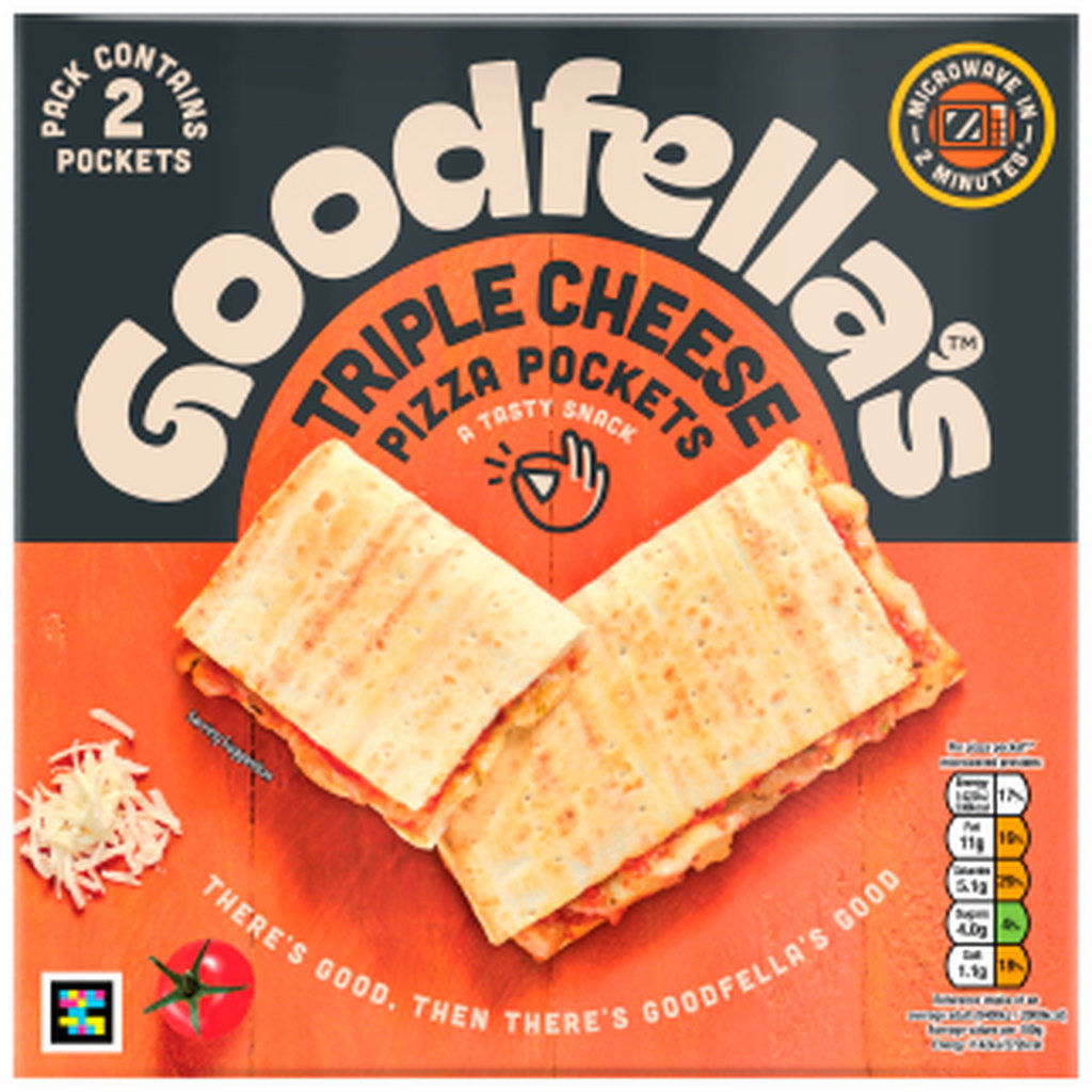 Goodfellas 2 Triple Cheese Pizza Pockets, 250g