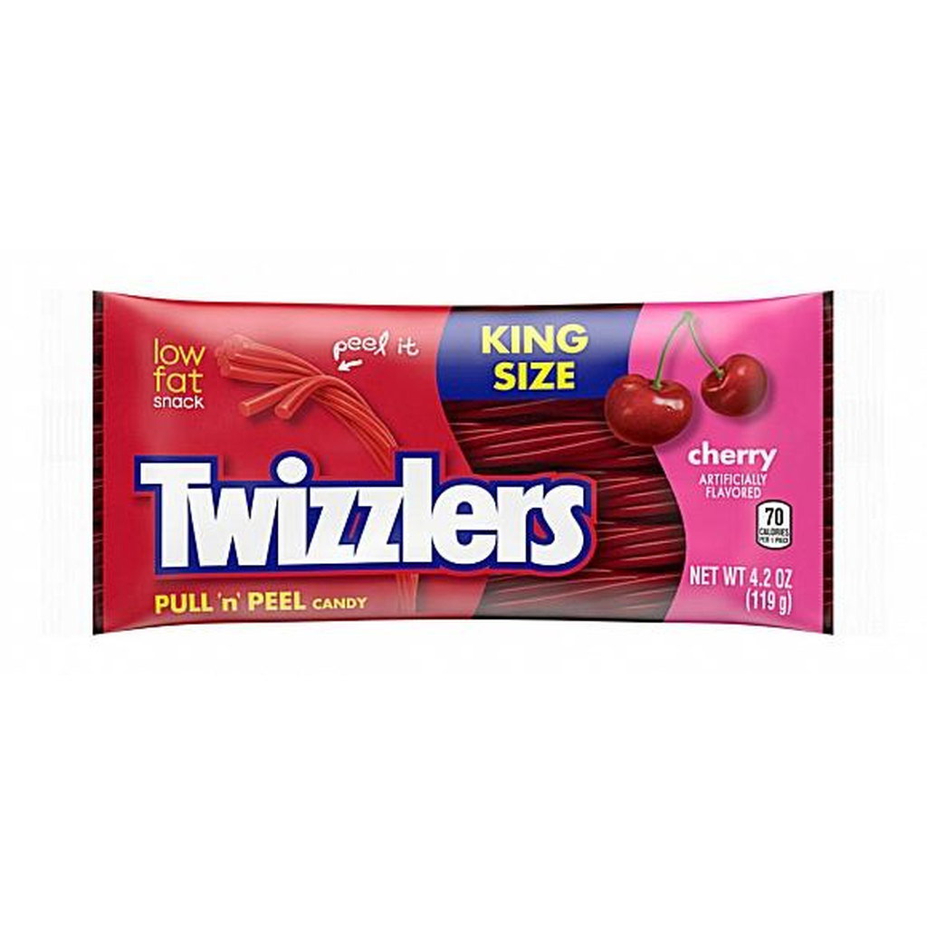 Twizzlers Pull 'n' Peel Cherry King Size (US Import), 119g