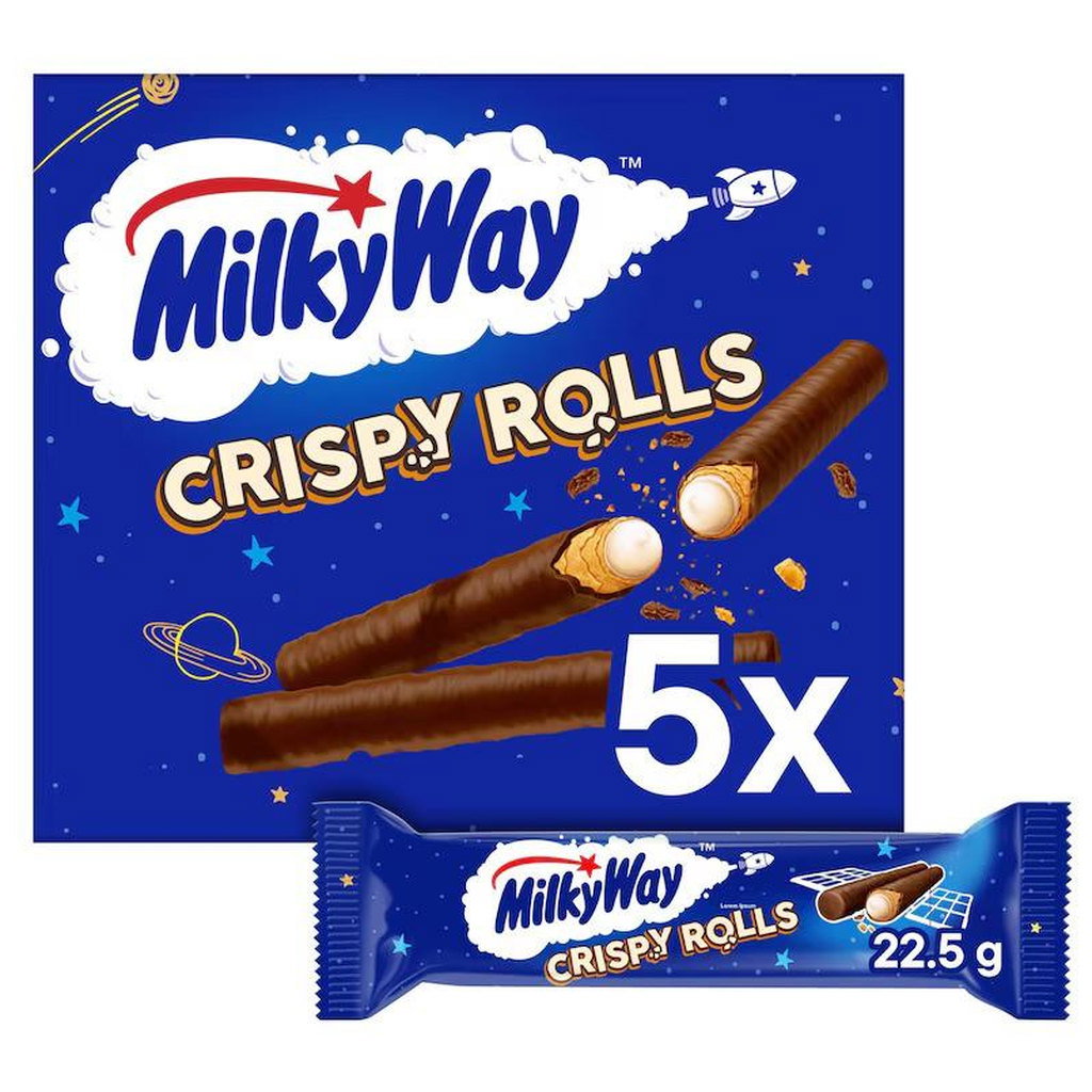 Milky Way Milk Chocolate Crispy Rolls, 5pk, 112.5g