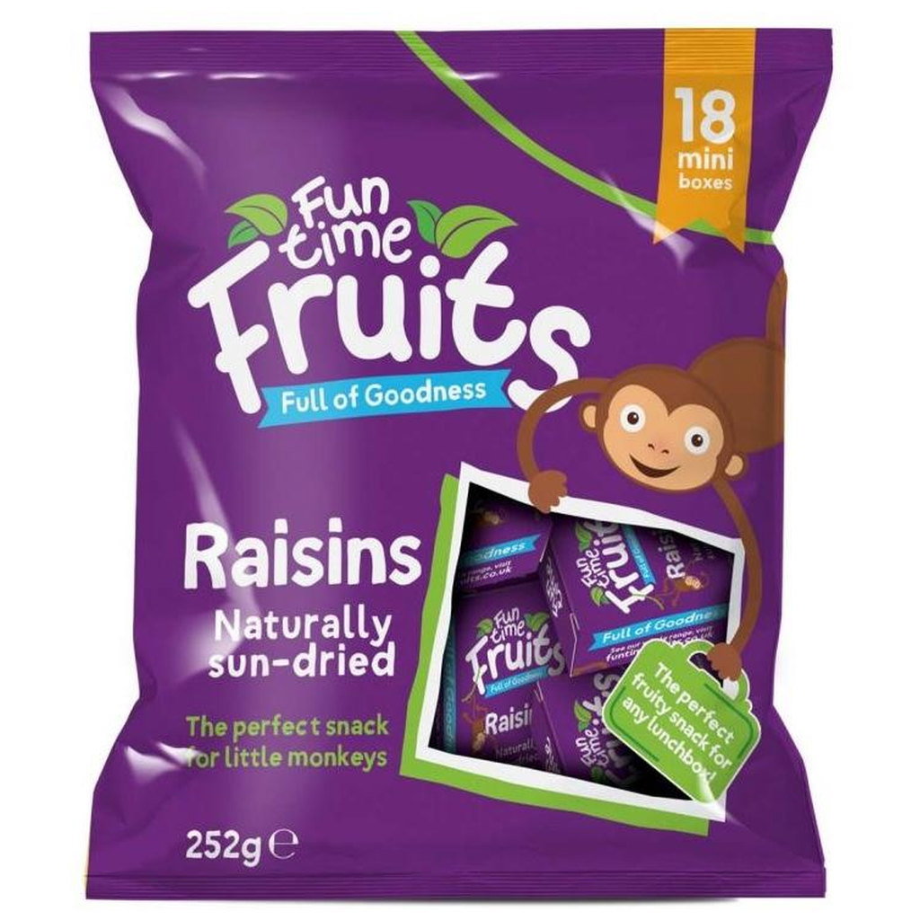 Funtime Fruits Raisins, 18 Snack Boxes