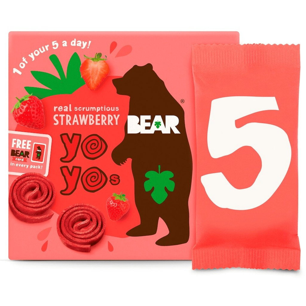 Bear Strawberry Yoyo Fruit Snack, 5 x 20g