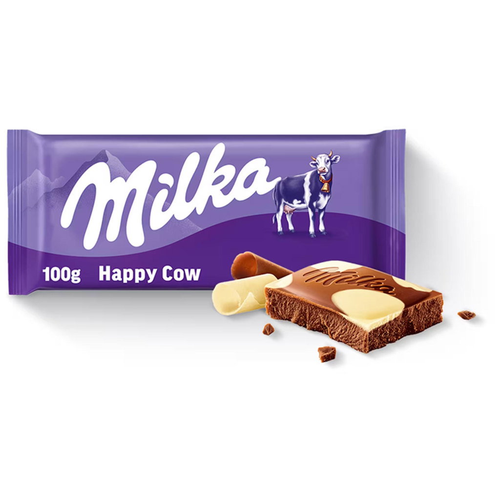 Milka Happy Cow Milk & White Chocolate, 100g