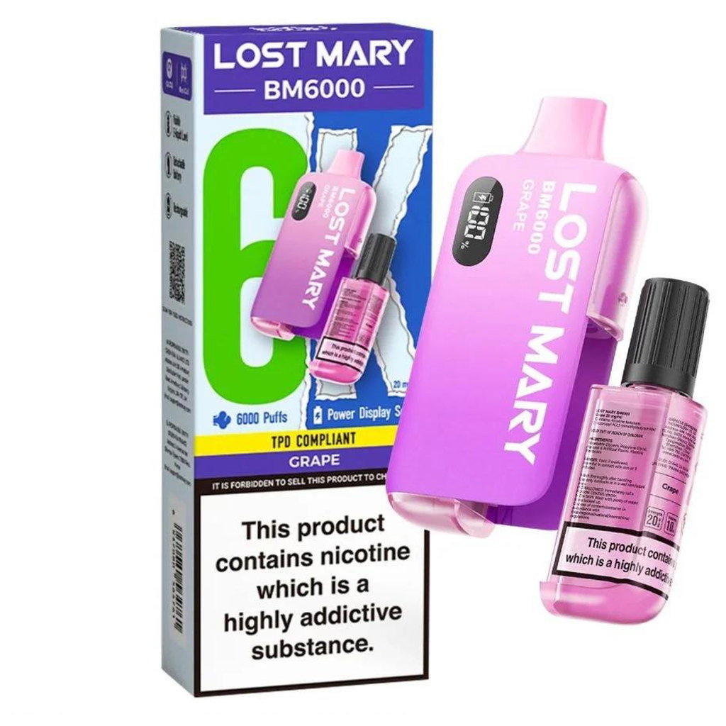 Lost Mary BM6000 Grape Vape 20mg