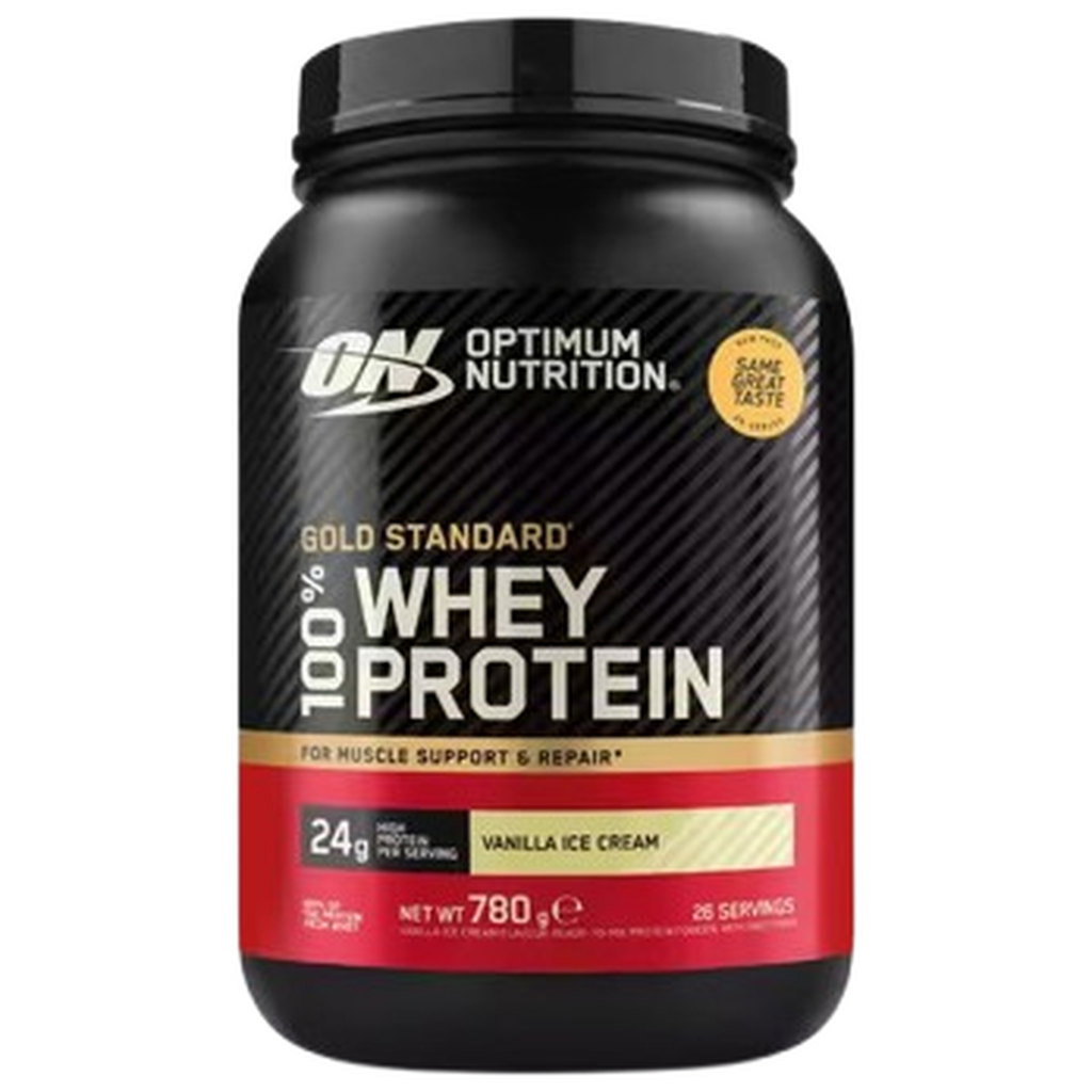 Optimum Nutrition Gold Standard 100% Whey Protein Powder Vanilla Ice Cream, 780g