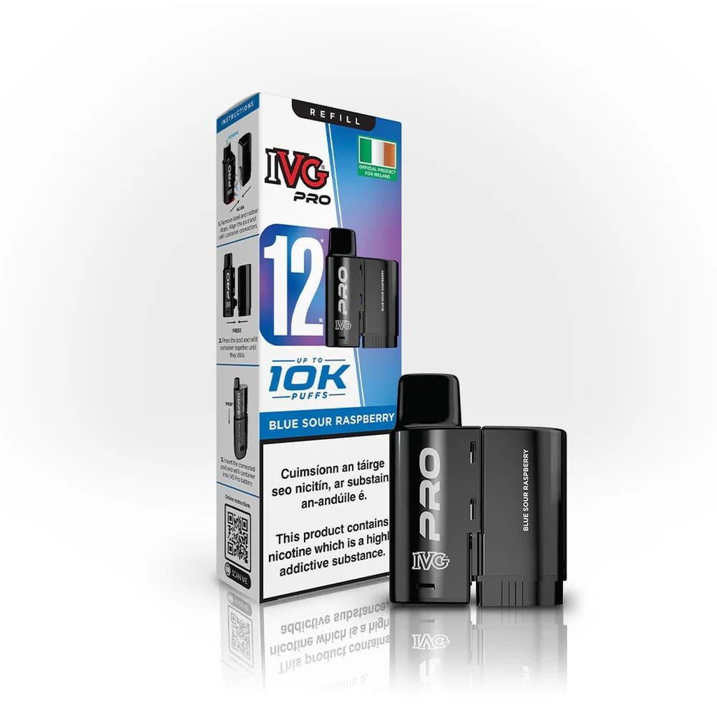 IVG Pro 12 Blue Sour Raspberry 20mg Vape Refill Pod