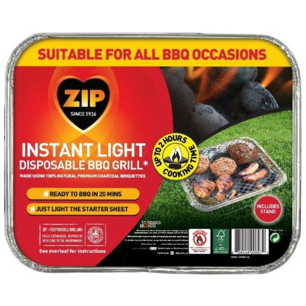 Zip Instant Light Disposable Barbecue Grill