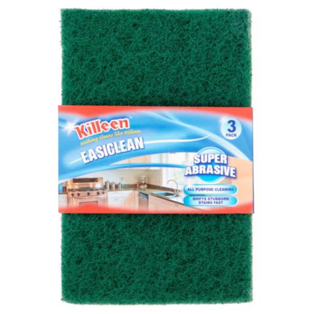 Killeen Easiclean Scourers, 3pk