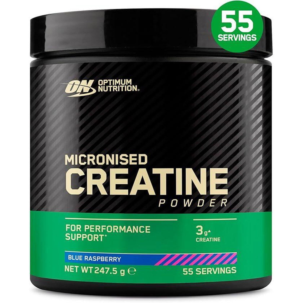 Optimum Nutrition Micronised Creatine Powder Blue Raspberry, 247.5g