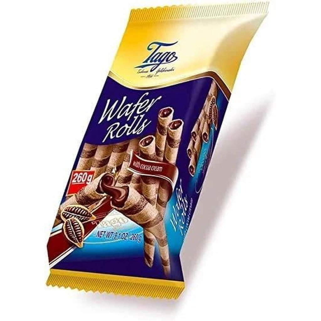 Tago Chocolate Wafer Rolls, 260g