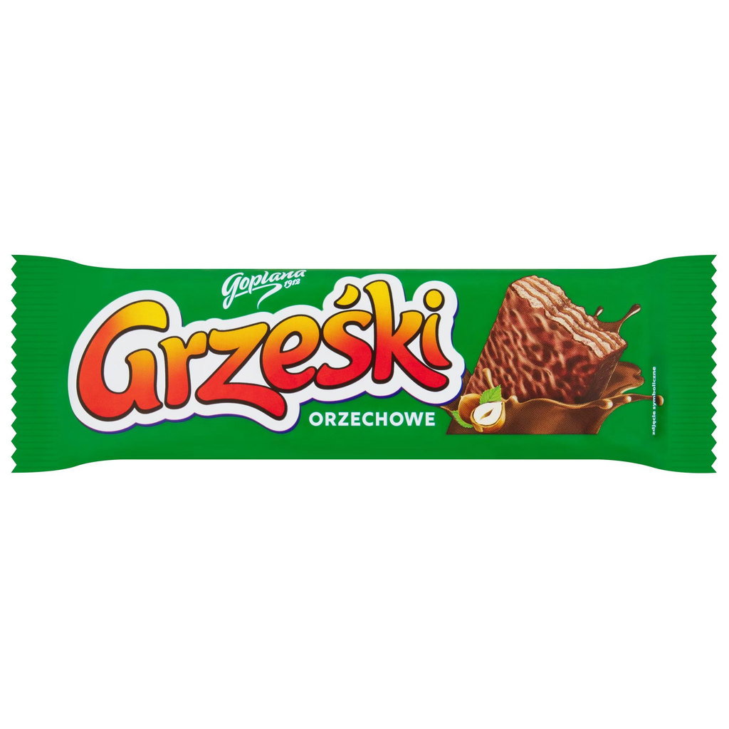 Grześki Chocolate Hazelnut Wafer Bar, 36g